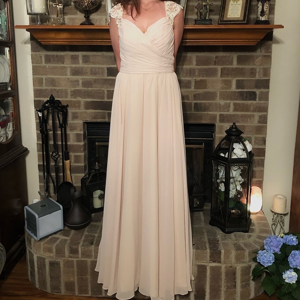 MORILEE BRIDESMAID DRESS IN CHAMPAGNE COLOR (NEW)